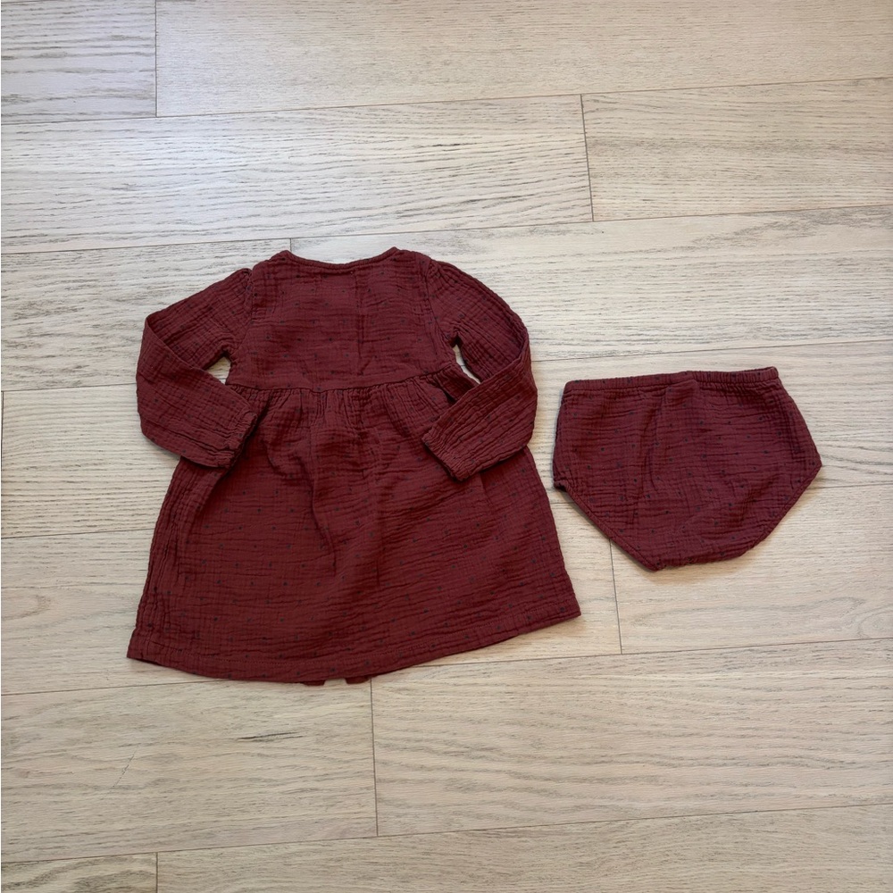 Little planet by Carter’s maroon polka dot dress, size 24 months - Picture 6 of 6